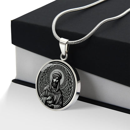Saint Homobonus Medal Necklace – Patron Saint of Businesspeople & Entrepreneurs