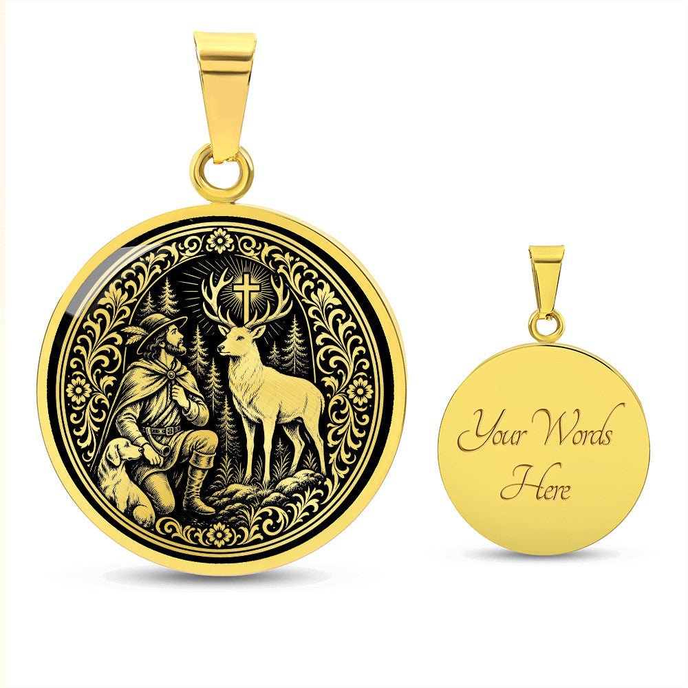 Saint Hubert Medal Necklace – Patron Saint of Hunters & Dogs