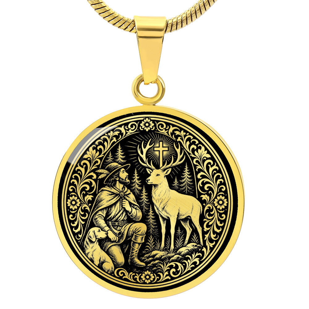 Saint Hubert Medal Necklace – Patron Saint of Hunters & Dogs