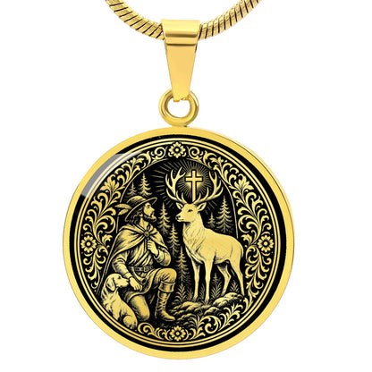 Saint Hubert Medal Necklace – Patron Saint of Hunters & Dogs