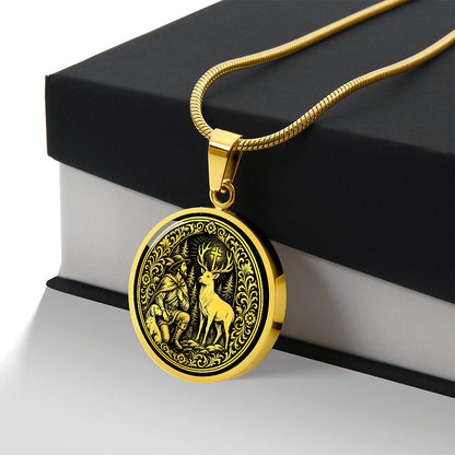 Saint Hubert Medal Necklace – Patron Saint of Hunters & Dogs