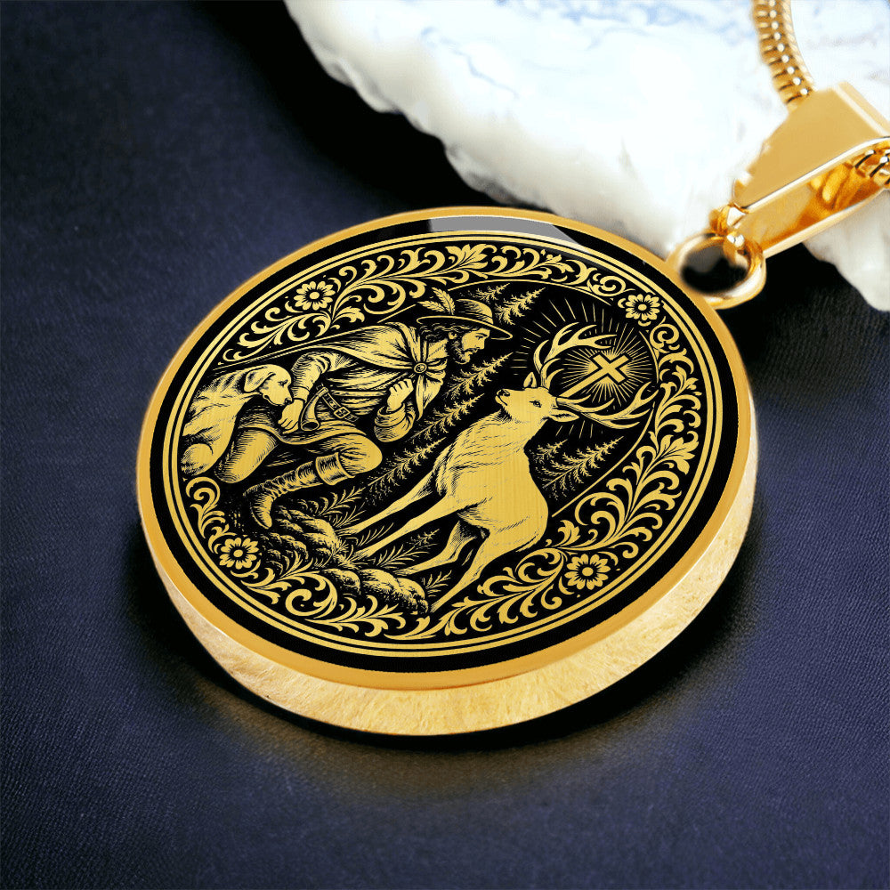 Saint Hubert Medal Necklace – Patron Saint of Hunters & Dogs