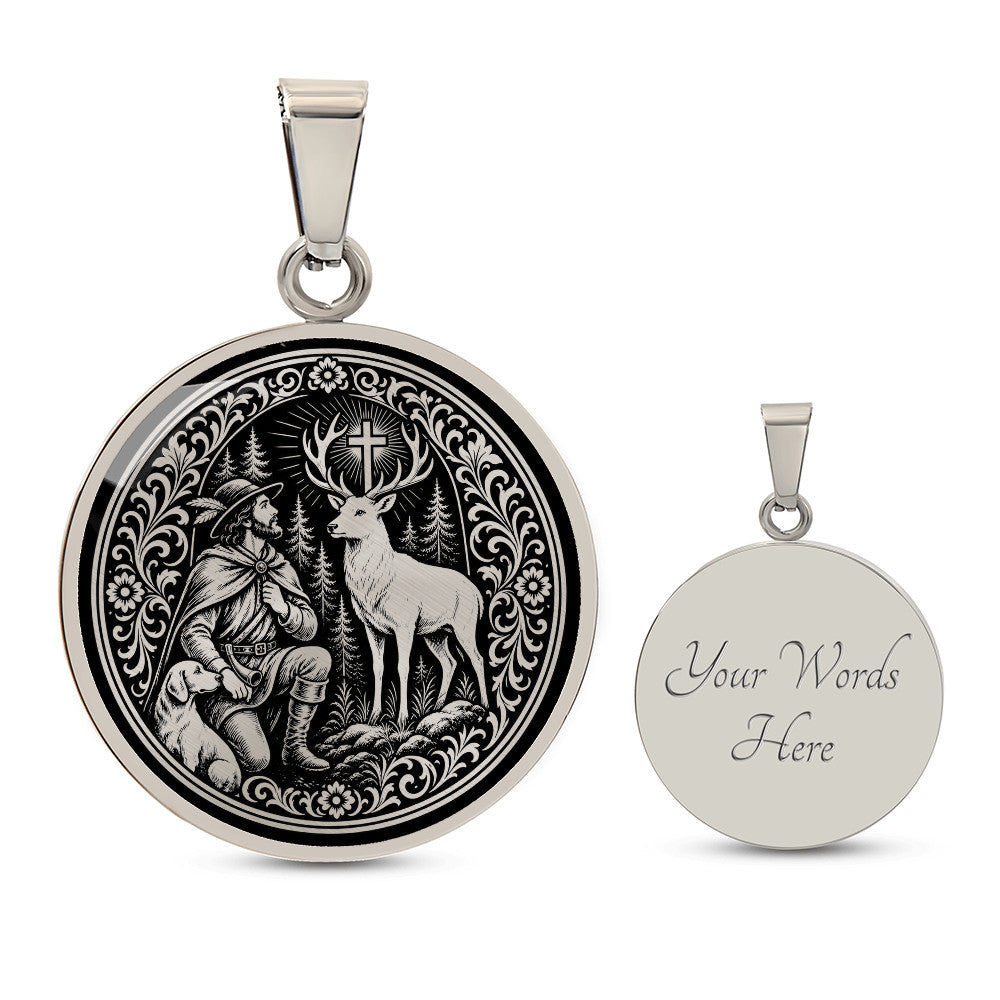 Saint Hubert Medal Necklace – Patron Saint of Hunters & Dogs