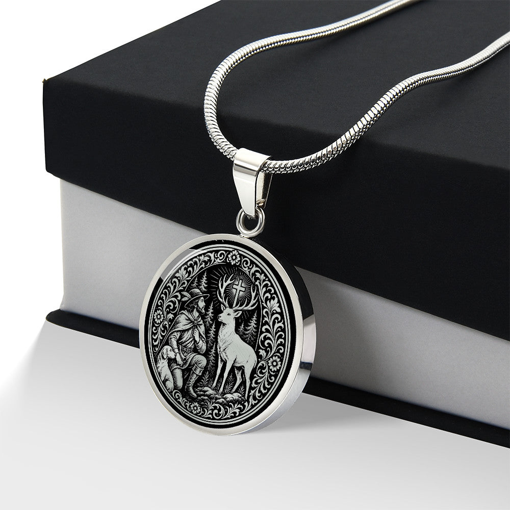 Saint Hubert Medal Necklace – Patron Saint of Hunters & Dogs
