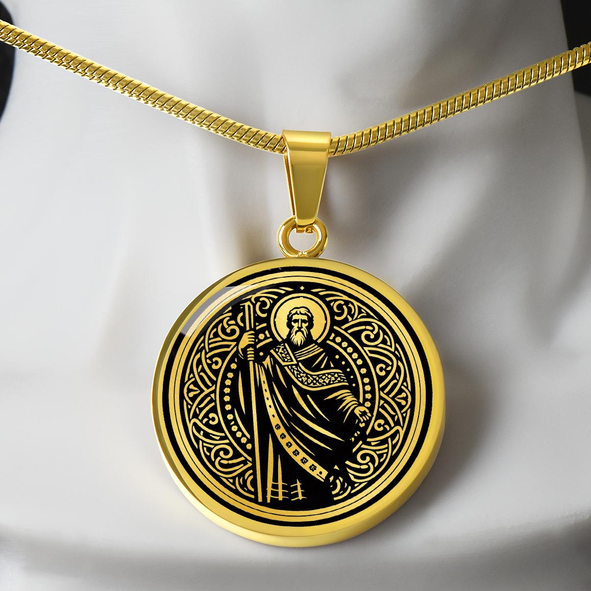 Saint James the Greater Medal Necklace - Patron Saint of Spain and Pilgrims