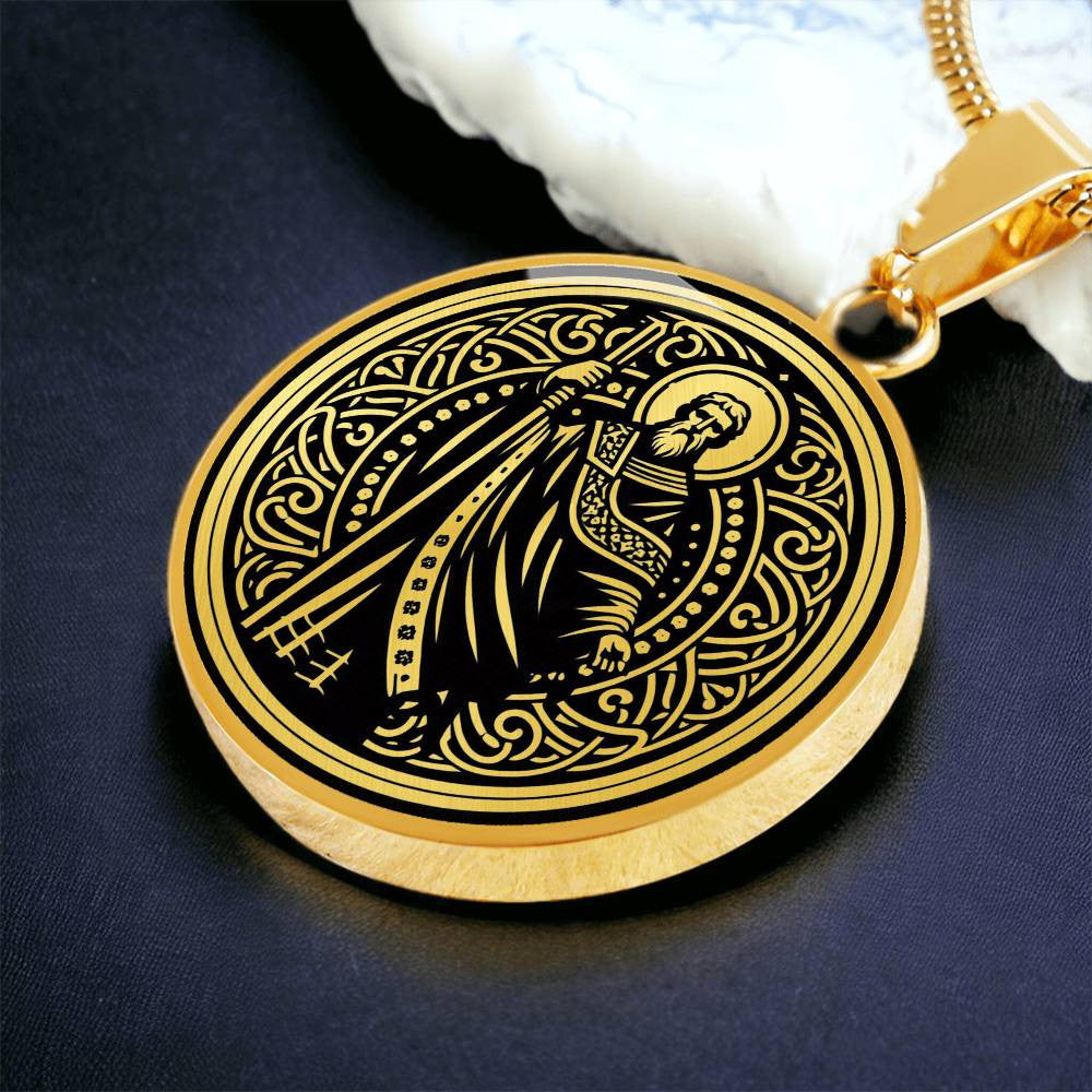 Saint James the Greater Medal Necklace - Patron Saint of Spain and Pilgrims