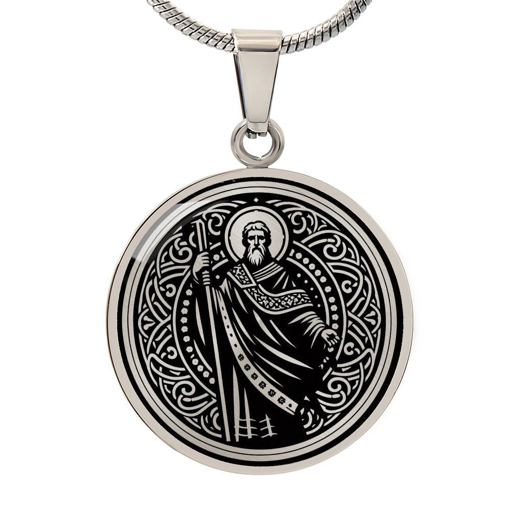 Saint James the Greater Medal Necklace - Patron Saint of Spain and Pilgrims