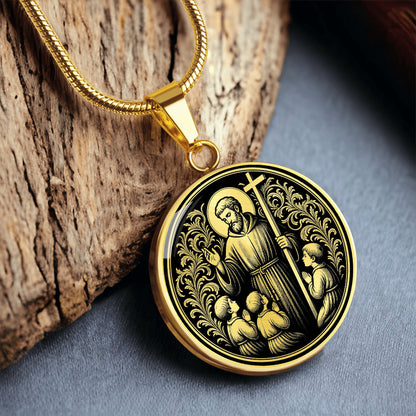 Saint Jerome Emiliani Medal Necklace – Patron Saint of Orphans & Abandoned Children