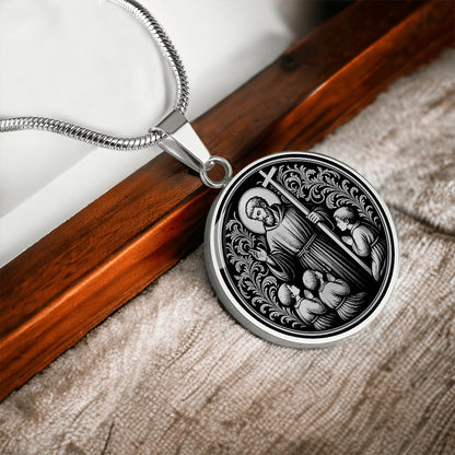Saint Jerome Emiliani Medal Necklace – Patron Saint of Orphans & Abandoned Children