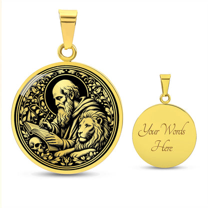 Saint Jerome Medal Necklace – Patron Saint of Translators & Scholars