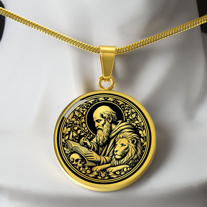 Saint Jerome Medal Necklace – Patron Saint of Translators & Scholars