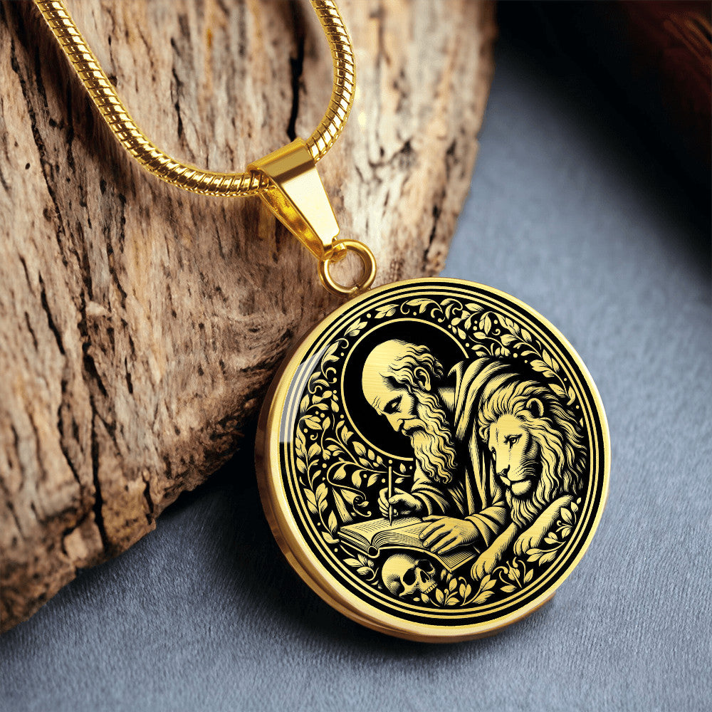 Saint Jerome Medal Necklace – Patron Saint of Translators & Scholars