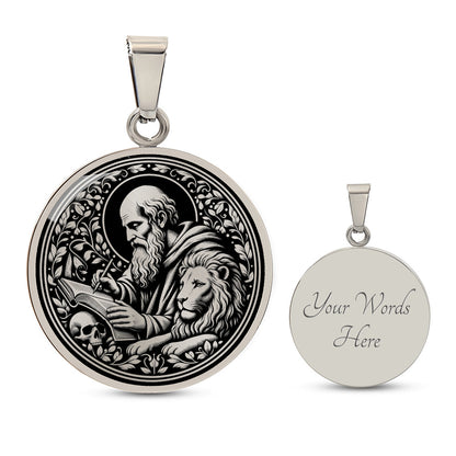 Saint Jerome Medal Necklace – Patron Saint of Translators & Scholars