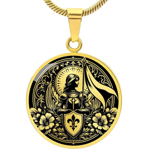 Saint Joan of Arc Medal Necklace - Patron Saint of France & Soldiers