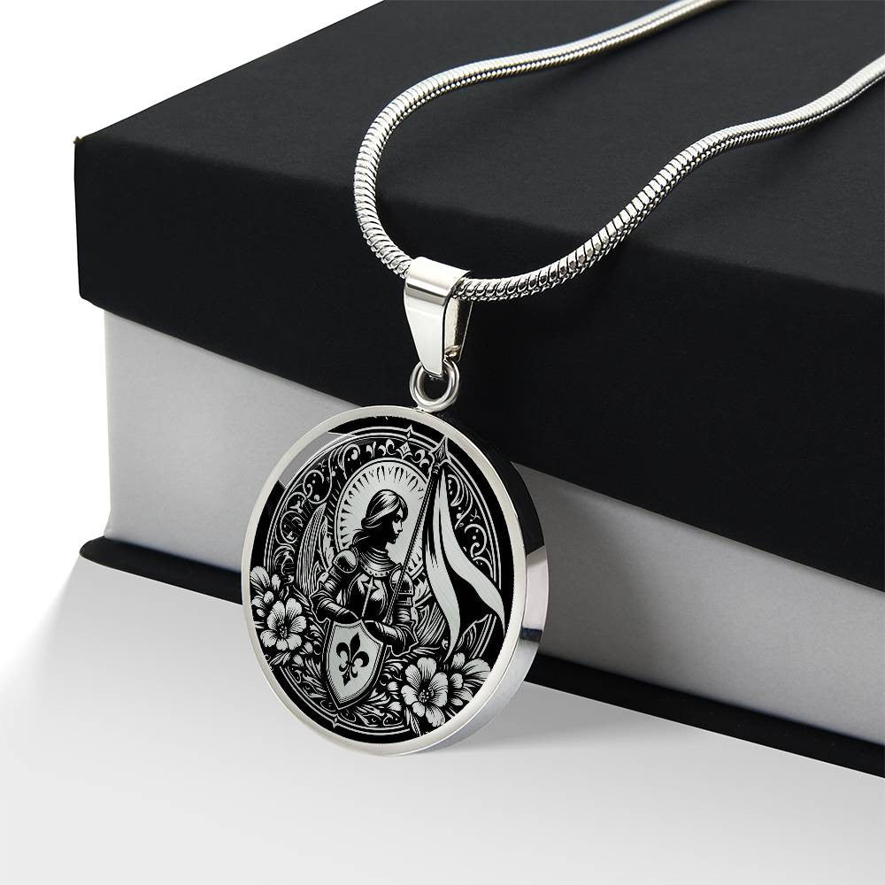 Saint Joan of Arc Medal Necklace - Patron Saint of France & Soldiers