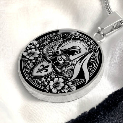 Saint Joan of Arc Medal Necklace - Patron Saint of France & Soldiers