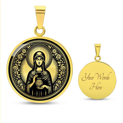 Saint Joanna the Myrrhbearer Medal Necklace – Witness to the Resurrection