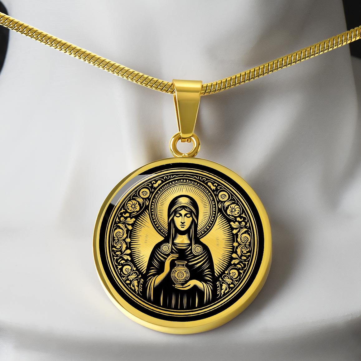 Saint Joanna the Myrrhbearer Medal Necklace – Witness to the Resurrection