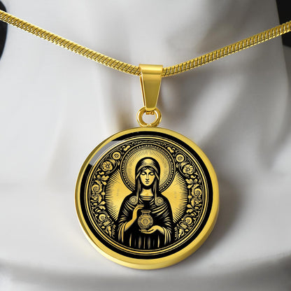Saint Joanna the Myrrhbearer Medal Necklace – Witness to the Resurrection