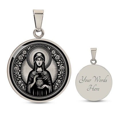 Saint Joanna the Myrrhbearer Medal Necklace – Witness to the Resurrection