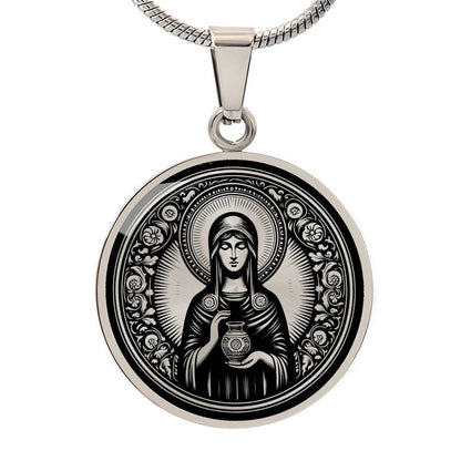 Saint Joanna the Myrrhbearer Medal Necklace – Witness to the Resurrection