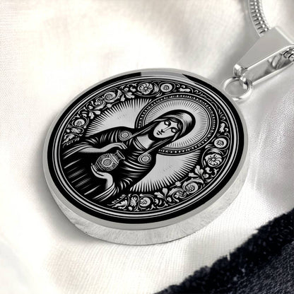 Saint Joanna the Myrrhbearer Medal Necklace – Witness to the Resurrection