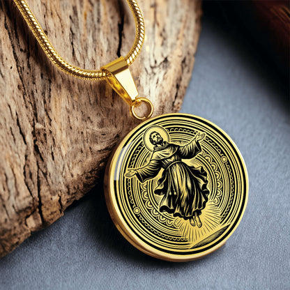 Saint Joseph of Cupertino Medal Necklace – Patron Saint of Aviators & Students