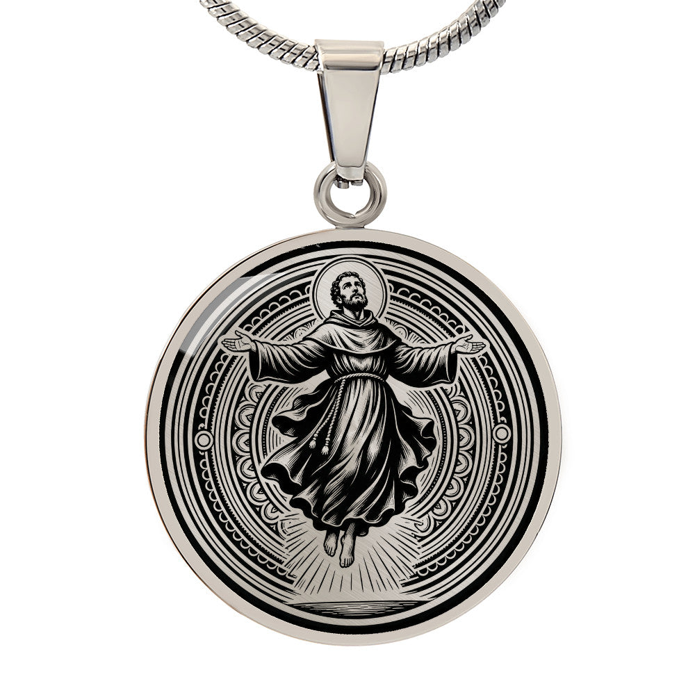 Saint Joseph of Cupertino Medal Necklace – Patron Saint of Aviators & Students