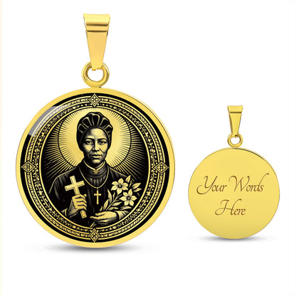 Saint Josephine Bakhita Medal Necklace – Patron Saint of Human Trafficking Survivors & Sudan