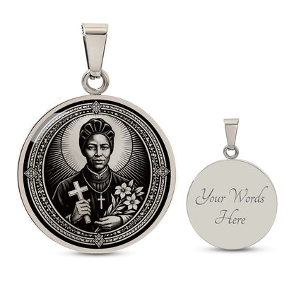 Saint Josephine Bakhita Medal Necklace – Patron Saint of Human Trafficking Survivors & Sudan