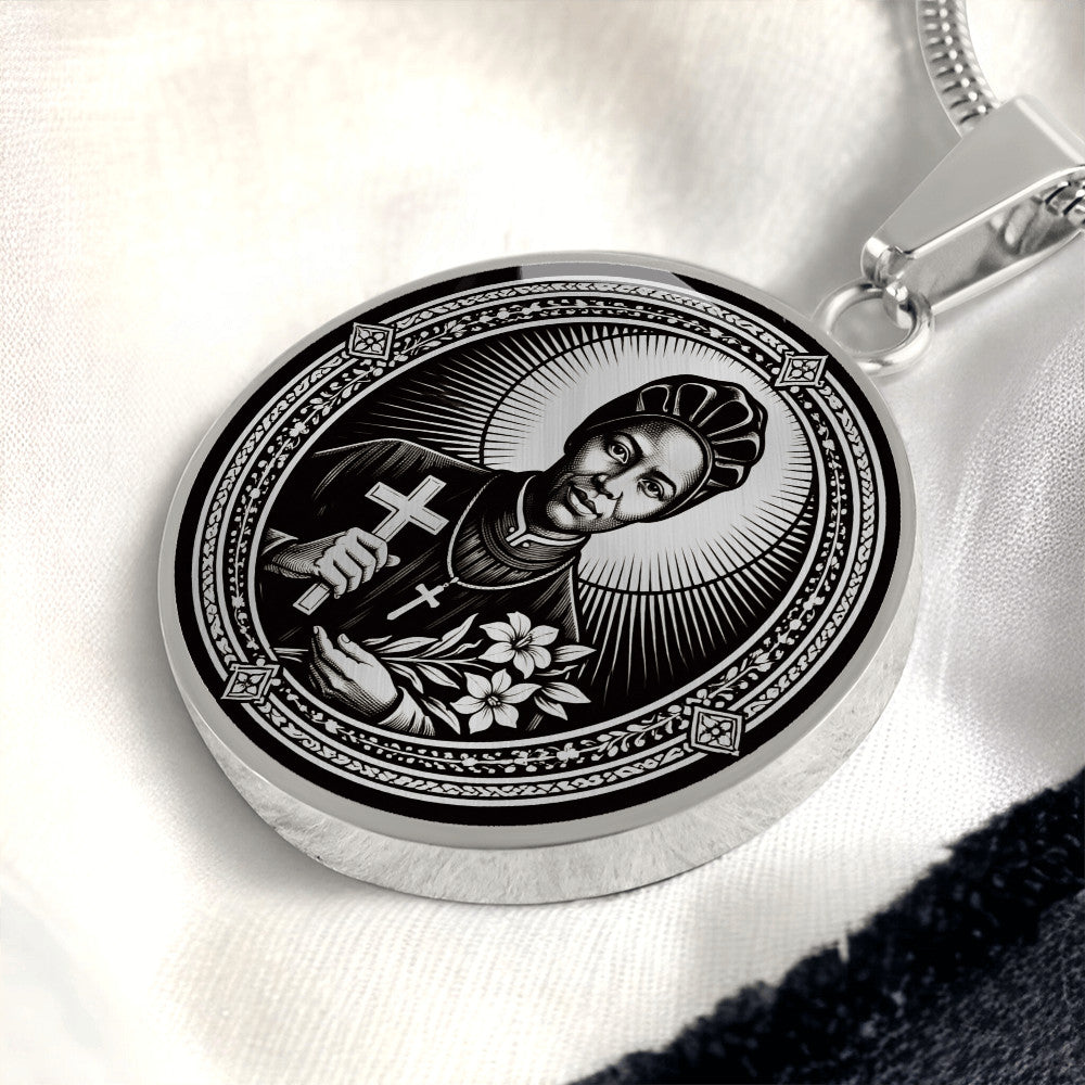 Saint Josephine Bakhita Medal Necklace – Patron Saint of Human Trafficking Survivors & Sudan