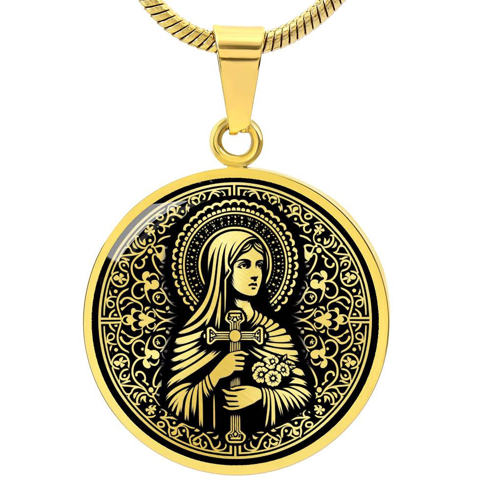 Saint Julia of Carthage Medal Necklace - Patron Saint of Corsica & Torture Survivors