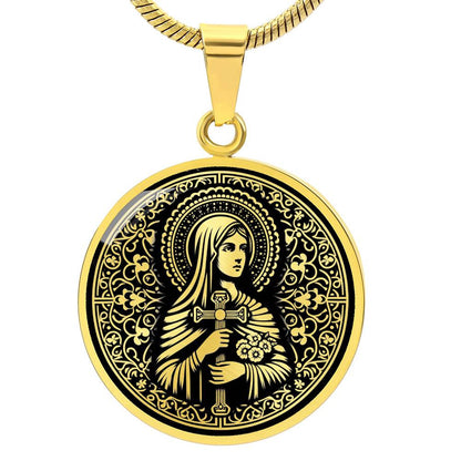 Saint Julia of Carthage Medal Necklace - Patron Saint of Corsica & Torture Survivors