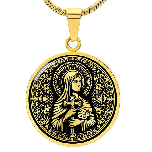Saint Julia of Carthage Medal Necklace - Patron Saint of Corsica & Torture Survivors