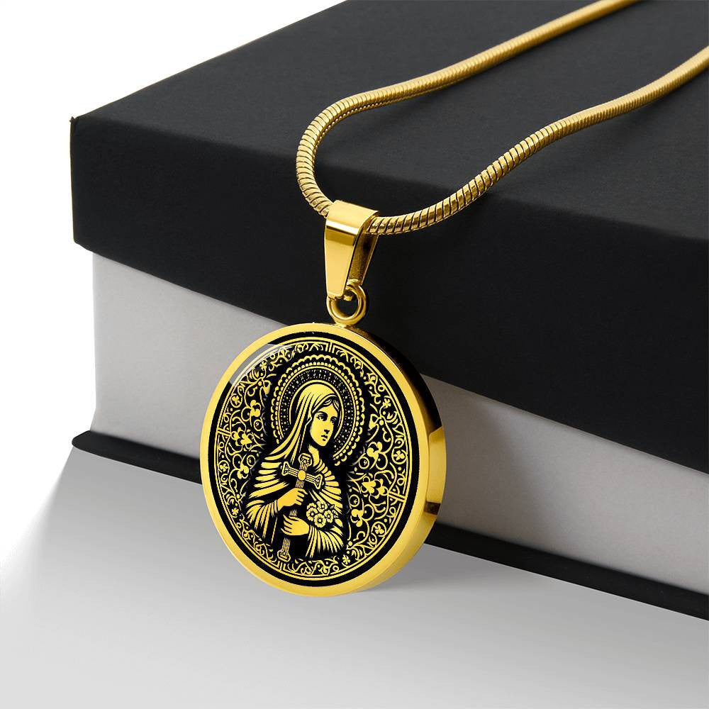 Saint Julia of Carthage Medal Necklace - Patron Saint of Corsica & Torture Survivors