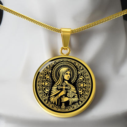 Saint Julia of Carthage Medal Necklace - Patron Saint of Corsica & Torture Survivors