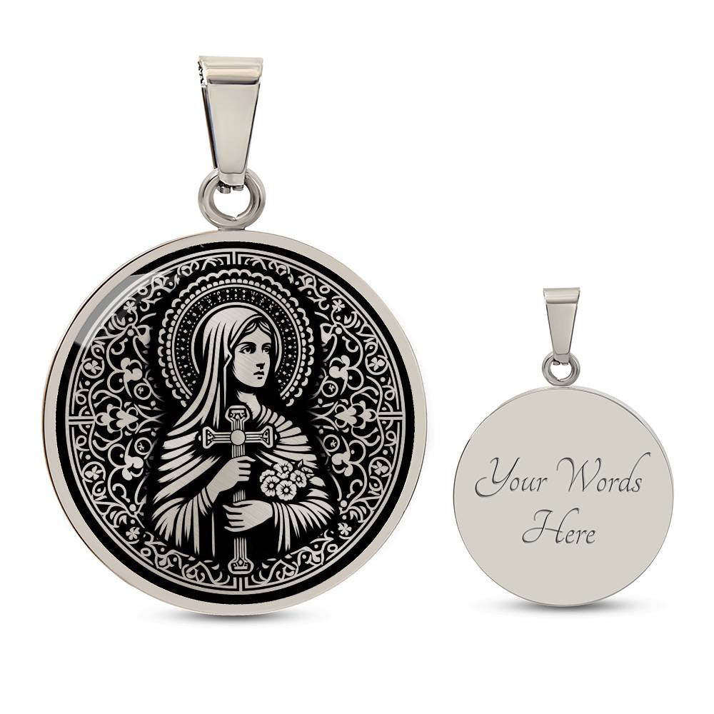 Saint Julia of Carthage Medal Necklace - Patron Saint of Corsica & Torture Survivors