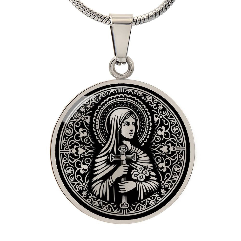 Saint Julia of Carthage Medal Necklace - Patron Saint of Corsica & Torture Survivors