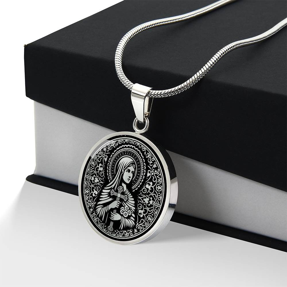 Saint Julia of Carthage Medal Necklace - Patron Saint of Corsica & Torture Survivors