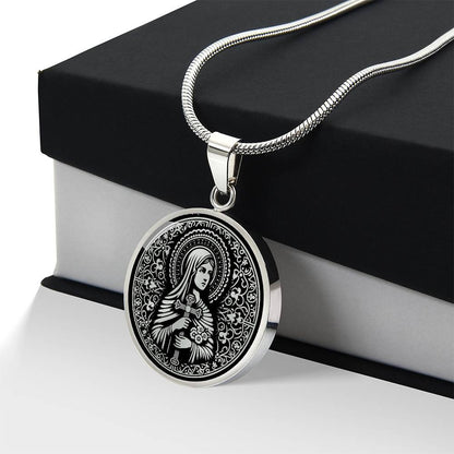 Saint Julia of Carthage Medal Necklace - Patron Saint of Corsica & Torture Survivors