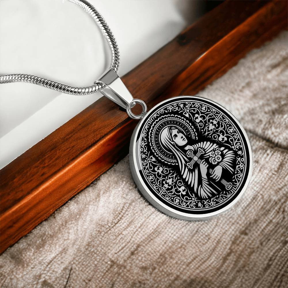 Saint Julia of Carthage Medal Necklace - Patron Saint of Corsica & Torture Survivors
