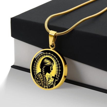 Saint Kateri Tekakwitha Medal Necklace – Patron Saint of Native Americans & the Environment