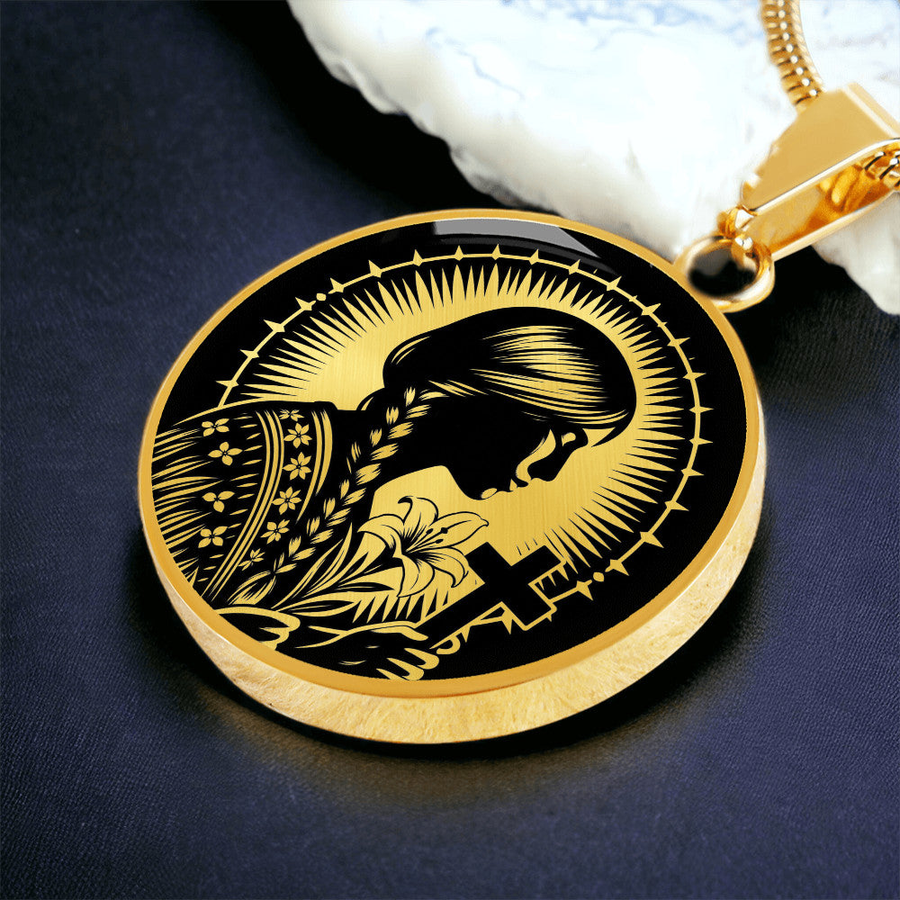 Saint Kateri Tekakwitha Medal Necklace – Patron Saint of Native Americans & the Environment