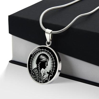 Saint Kateri Tekakwitha Medal Necklace – Patron Saint of Native Americans & the Environment