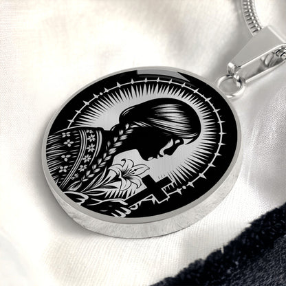 Saint Kateri Tekakwitha Medal Necklace – Patron Saint of Native Americans & the Environment
