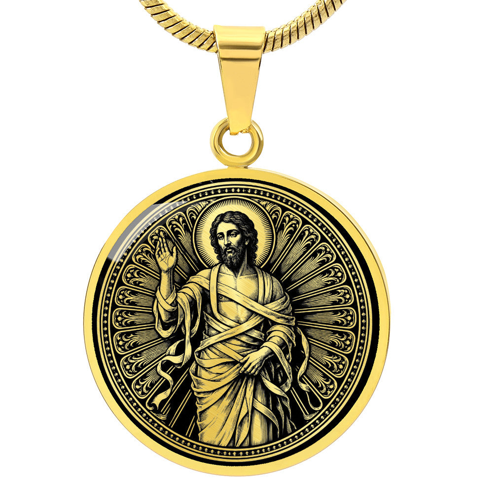 Saint Lazarus of Bethany Medal Necklace – Patron of Hope in Grief and the Dying
