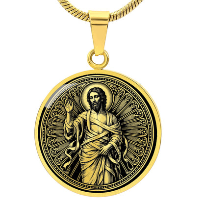 Saint Lazarus of Bethany Medal Necklace – Patron of Hope in Grief and the Dying
