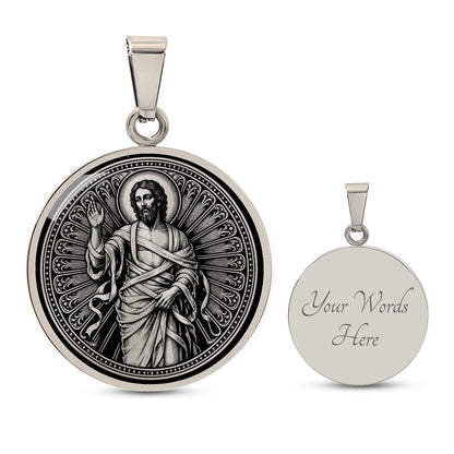 Saint Lazarus of Bethany Medal Necklace – Patron of Hope in Grief and the Dying