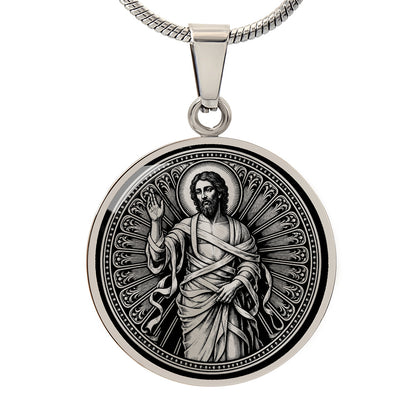 Saint Lazarus of Bethany Medal Necklace – Patron of Hope in Grief and the Dying