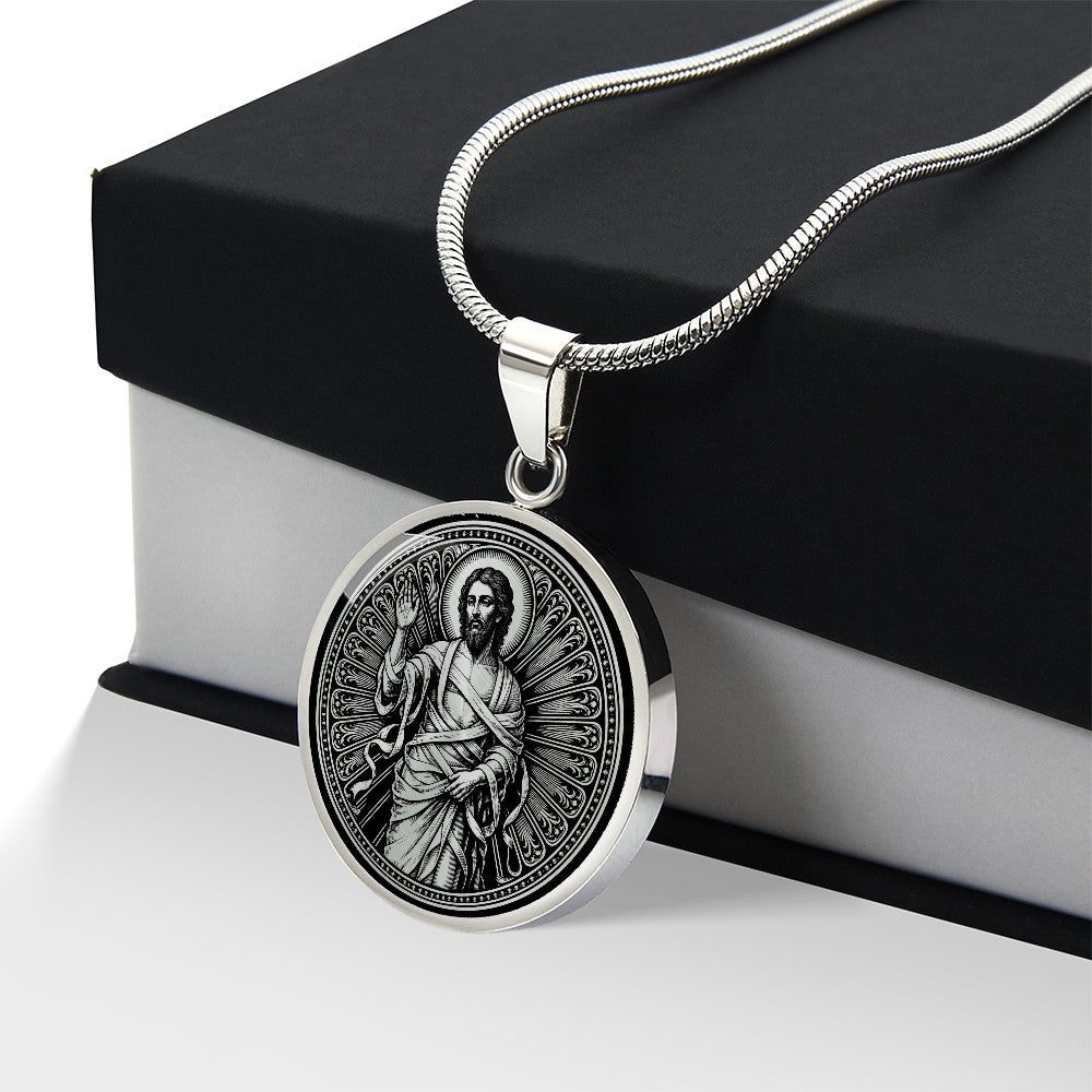 Saint Lazarus of Bethany Medal Necklace – Patron of Hope in Grief and the Dying